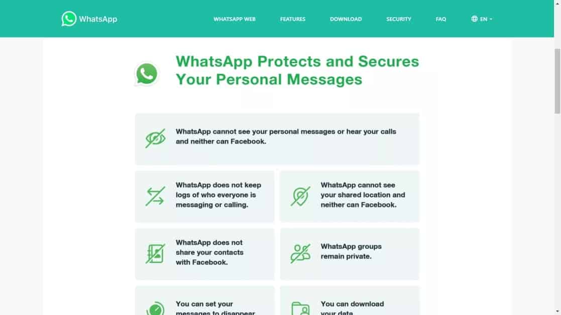 whatsapp security